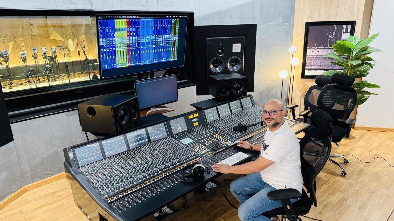 Ahmed at the SSL console